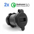 Kép 6/7 - Freedconn vízálló gyorstöltő motorhoz, rollerhez, quadhoz, motorcsónakhoz, MC3084G, 2x USB QC3.0