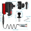 Kép 6/10 - FreedConn MC41-03 motoros telefontartó, töltő 36 W gyorstöltés QC 3.0 + USB-C