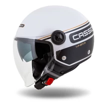 Cassida Handy Plus Linear, pearl white/black/gold 2025 bukósisak