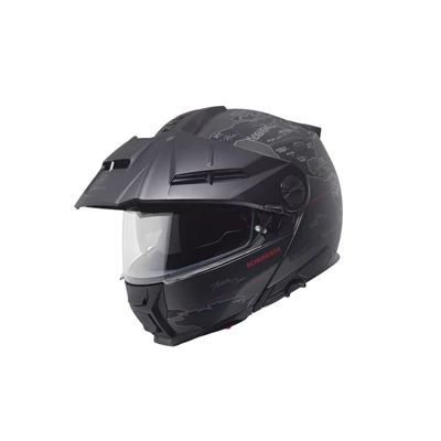 Schuberth Helmet E2 Atlas matt black/red Flip-Up bukósisak