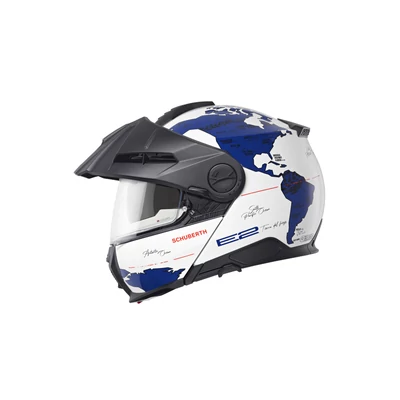 Schuberth Helmet E2 Atlas White/blue Flip-Up bukósisak