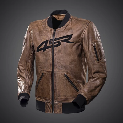 4SR Bomber Brown Patina motoros bőrkabát
