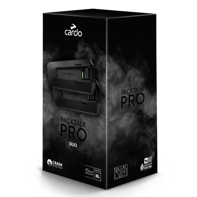 Cardo Packtalk PRO DUO, 45mm JBL, Mesh 2.0-BT 5.2 motoros kommunikáció