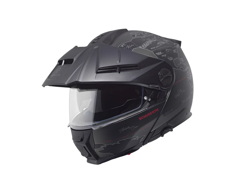 Schuberth E2 Atlas matt black/red Flip-Up bukósisak
