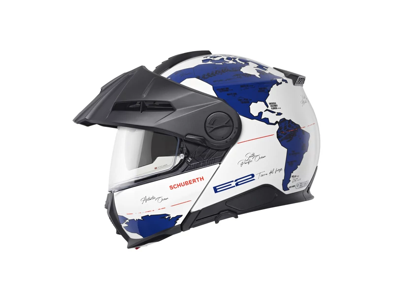 Schuberth E2 Atlas White/blue Flip-Up bukósisak
