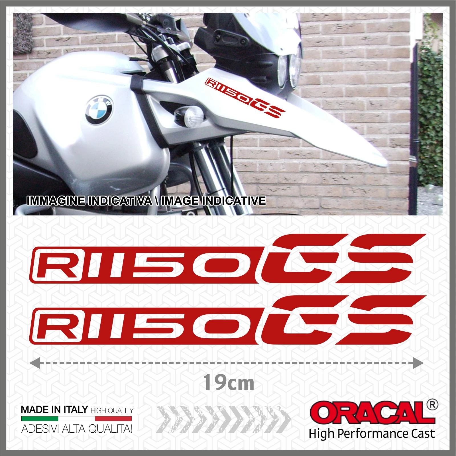 2x R1150GS Piros BMW 99-04 Matrica