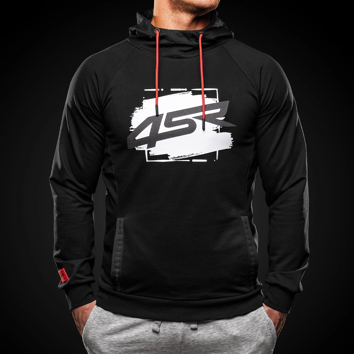 4SR Hoodie Drift felső, fekete