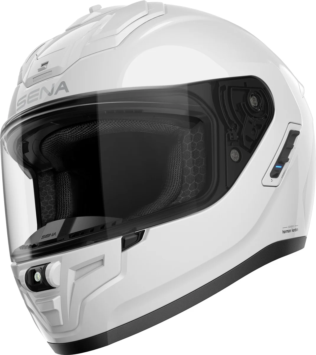 Sena PHANTOM, zárt bukósisak integrált MESH, Harman Kardon, fehér