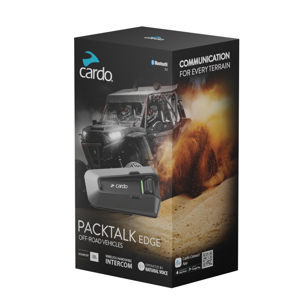 Cardo Packtalk EDGE ORV JBL off-road motoros kommunikáció