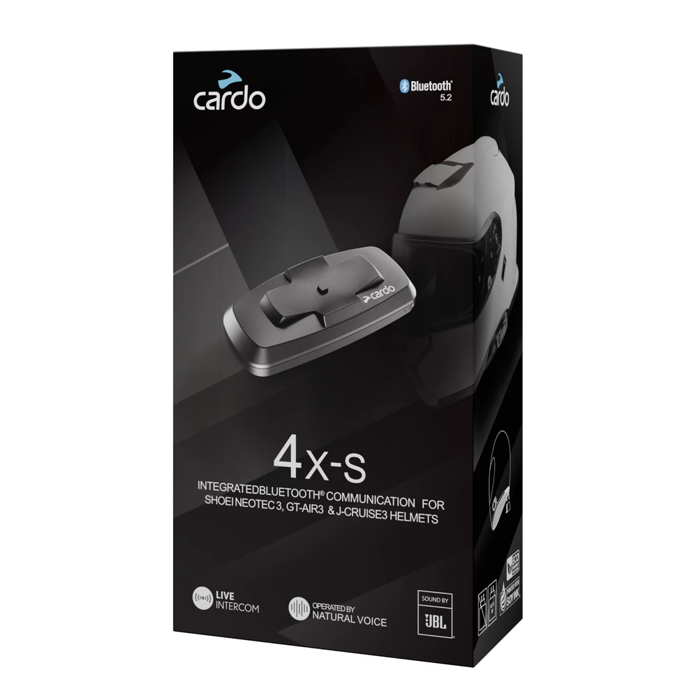 Cardo 4X-S, Bluetooth 5.2 kommunikáció Shoei Gen 3 sisakokhoz