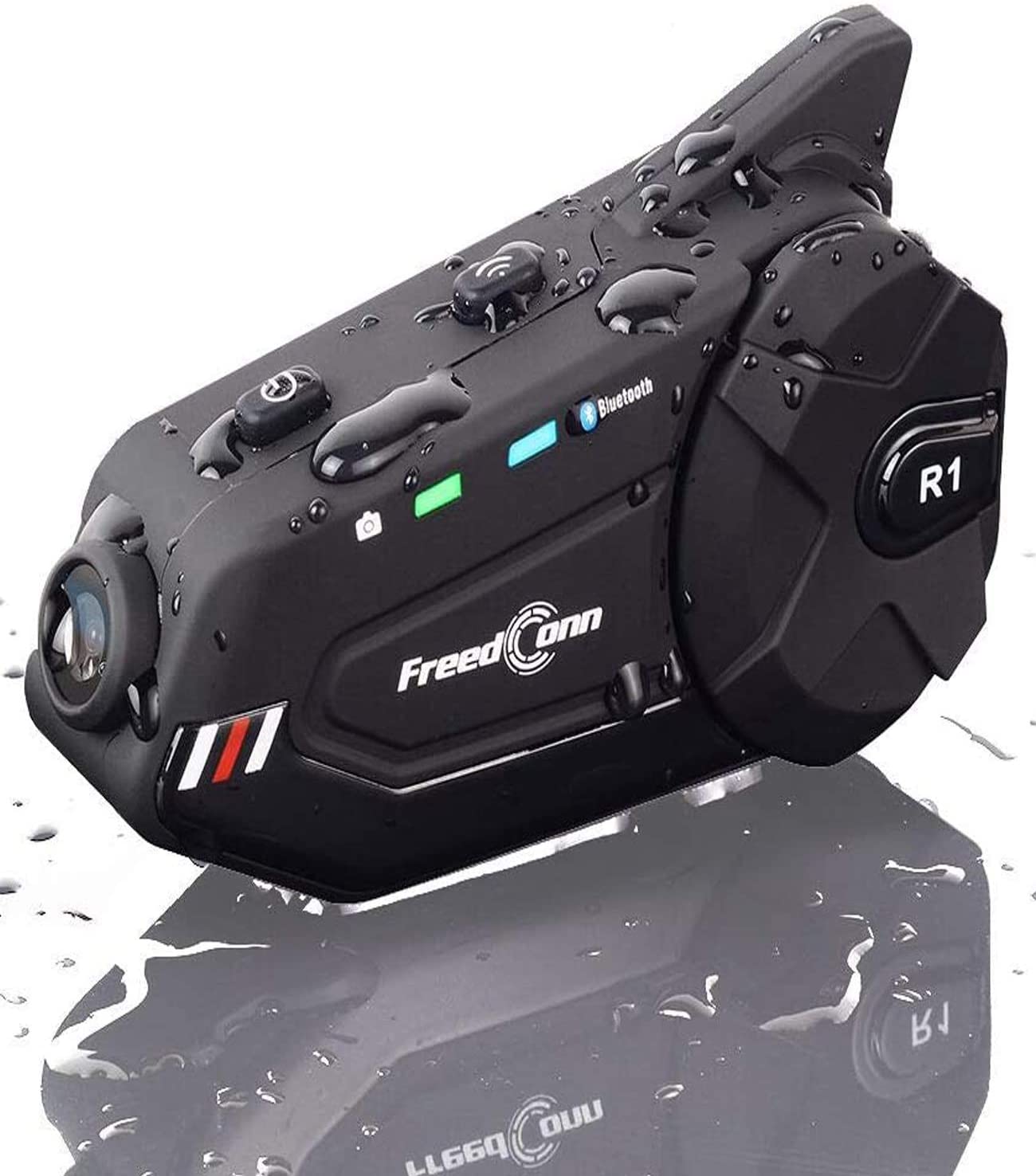 FreedConn R1 Plus E 6-motoros Bluetooth 5.0 Intercom, HD 1080P kamera