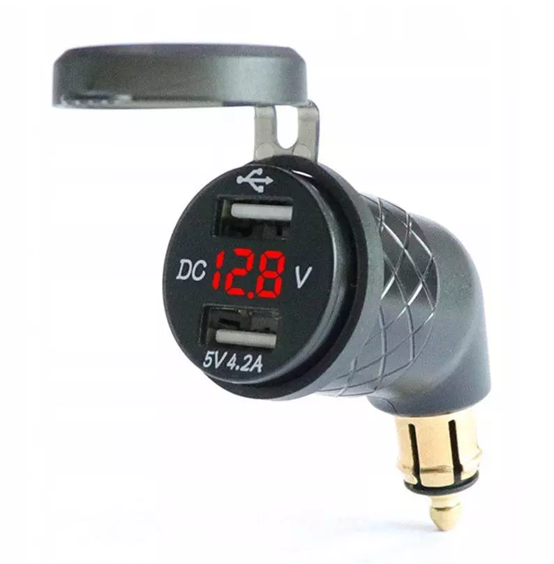 FreedConn  vízálló töltő USB + voltmérő, DIN BMW, 4.2A, MC17B