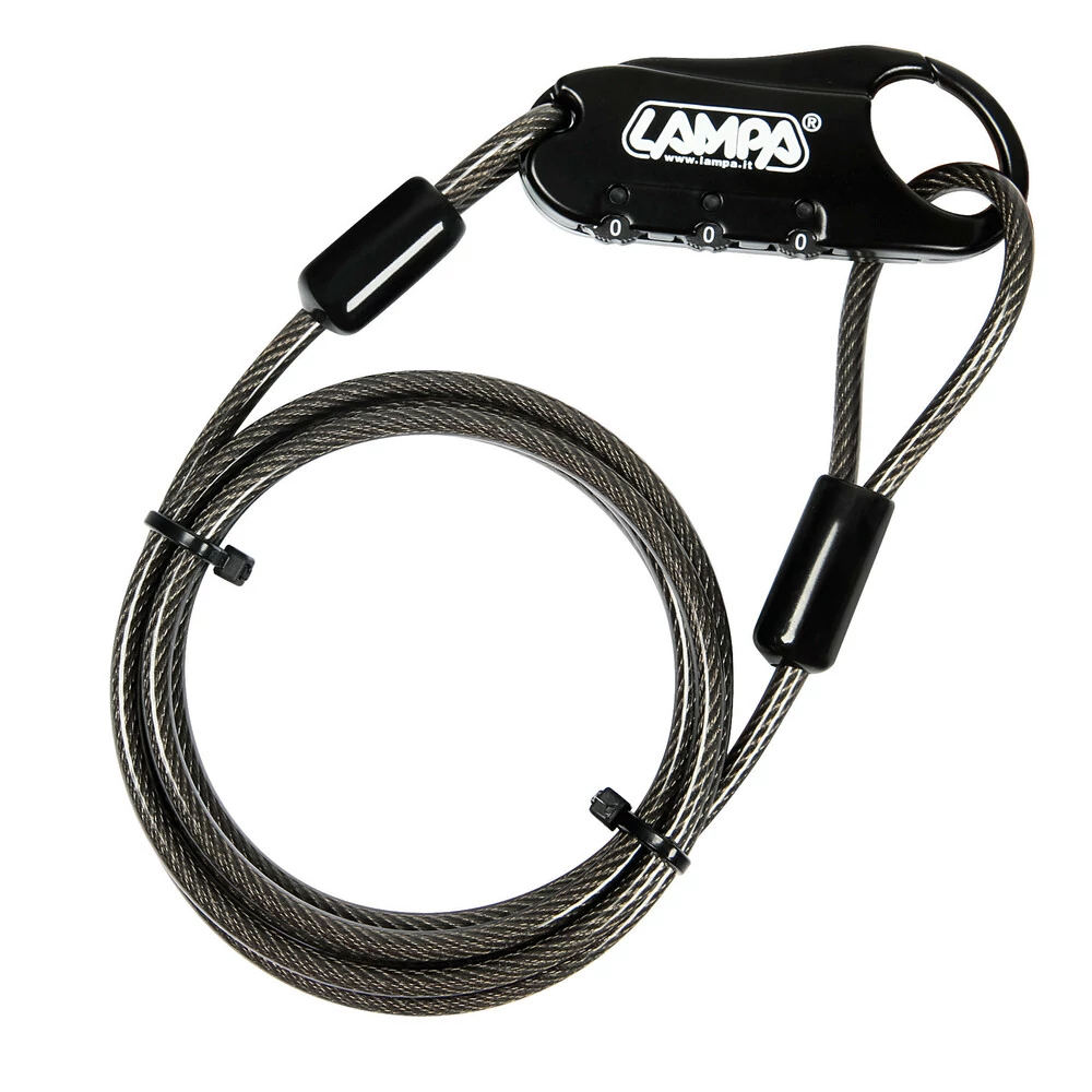 Lampa Portex biztonsági motoros számzáras kábelzár, 150cm, 90596