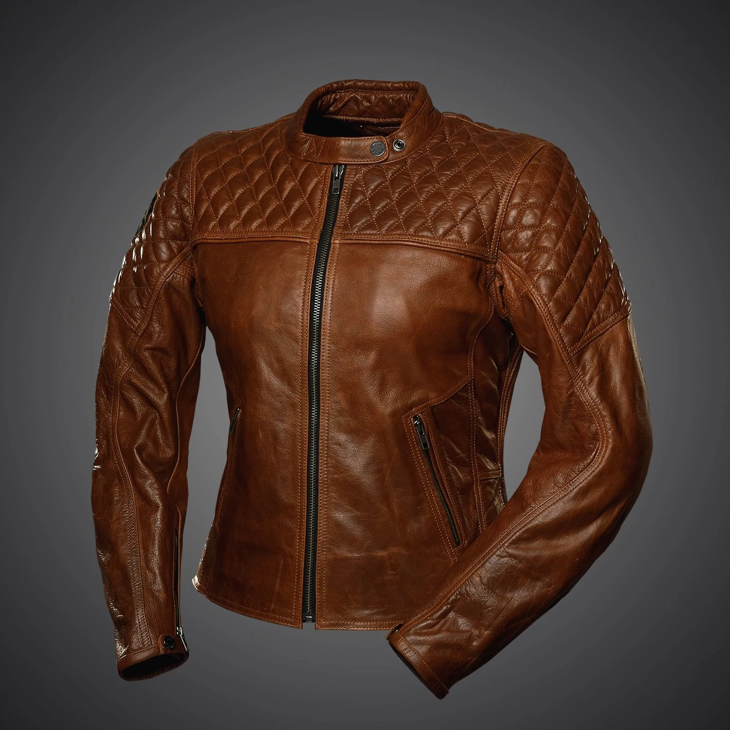 4SR Scrambler Lady Cognac Bőrkabát